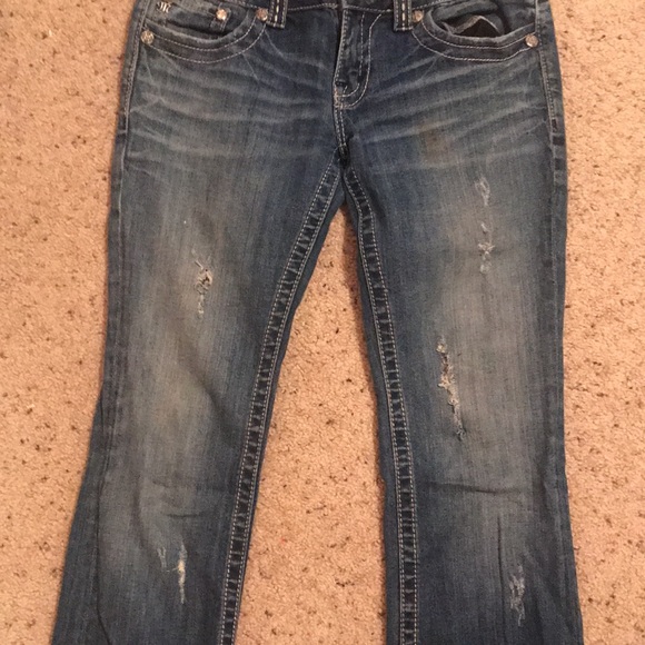 Miss me jeans unique cute bling  cow print flap pockets size 28 - Picture 12 of 16